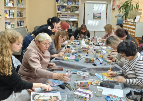 Осінній настрій на мистецькому майстер класі в бібліотеці