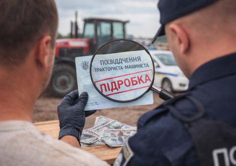 В Охтирці оштрафували чоловіка за підроблене посвідчення тракториста